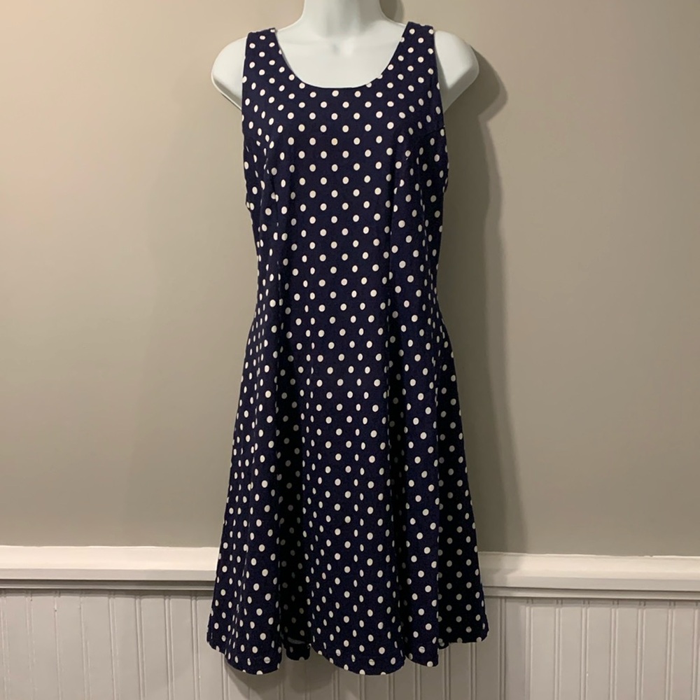 100% Cotton Women Polka Dot Dress
X Back Strap Zipper Dress